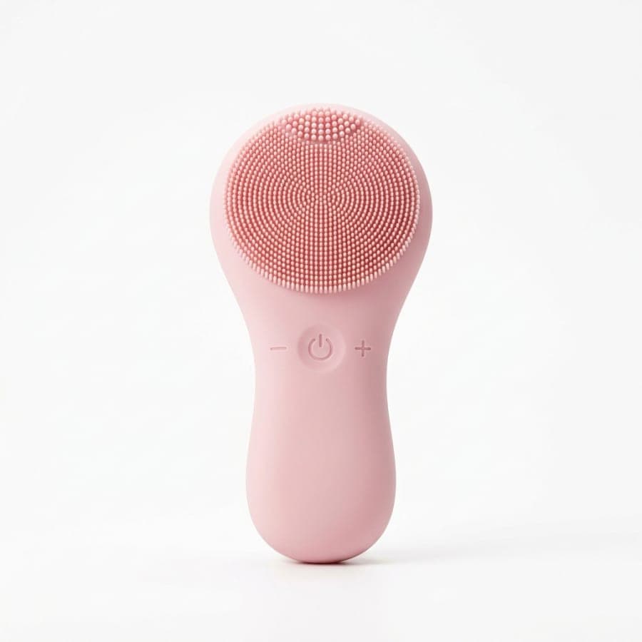GlowCleanse Sonic Silicone Facial Cleansing Brush - Rose Quartz Pink - view 1
