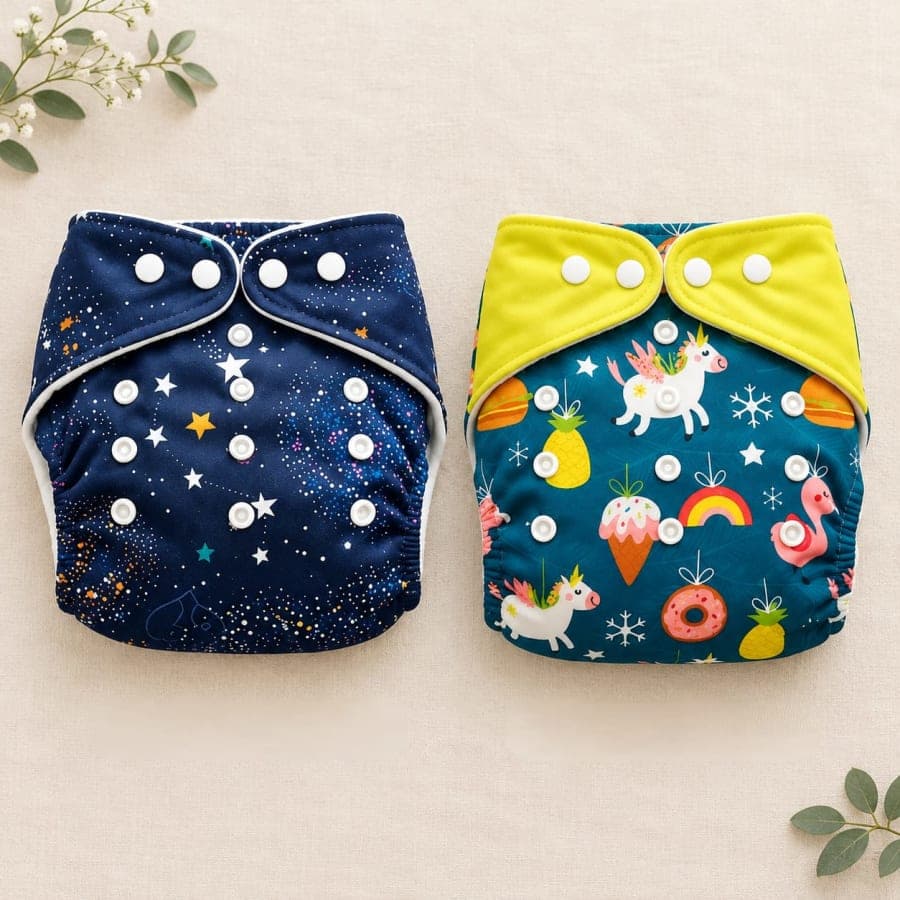 CLOTH DIAPER - Blue&Yellow - view 1